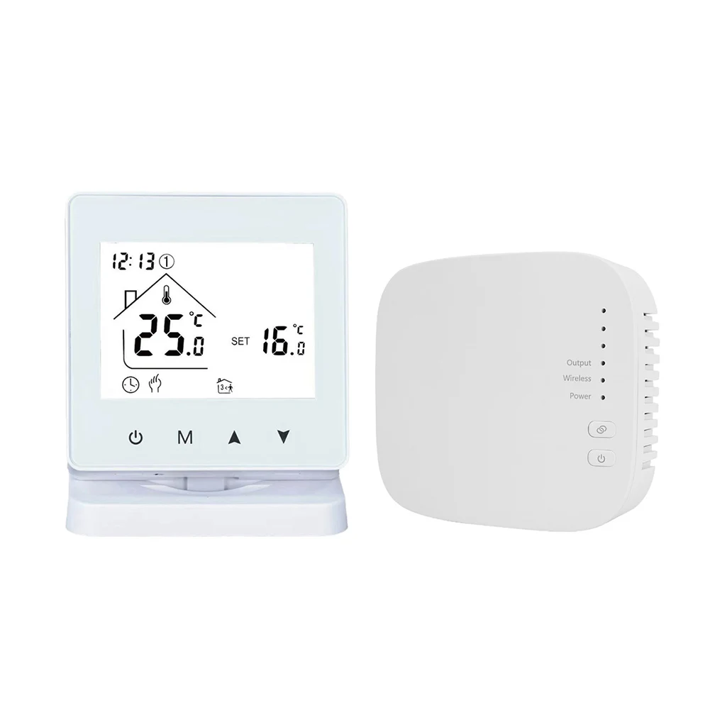 Para Tuya Smart Wireless para RF433 calefacción de suelo termostato de caldera montado en la pared ABS WiFi-termostato compatible con piezas de calefacción