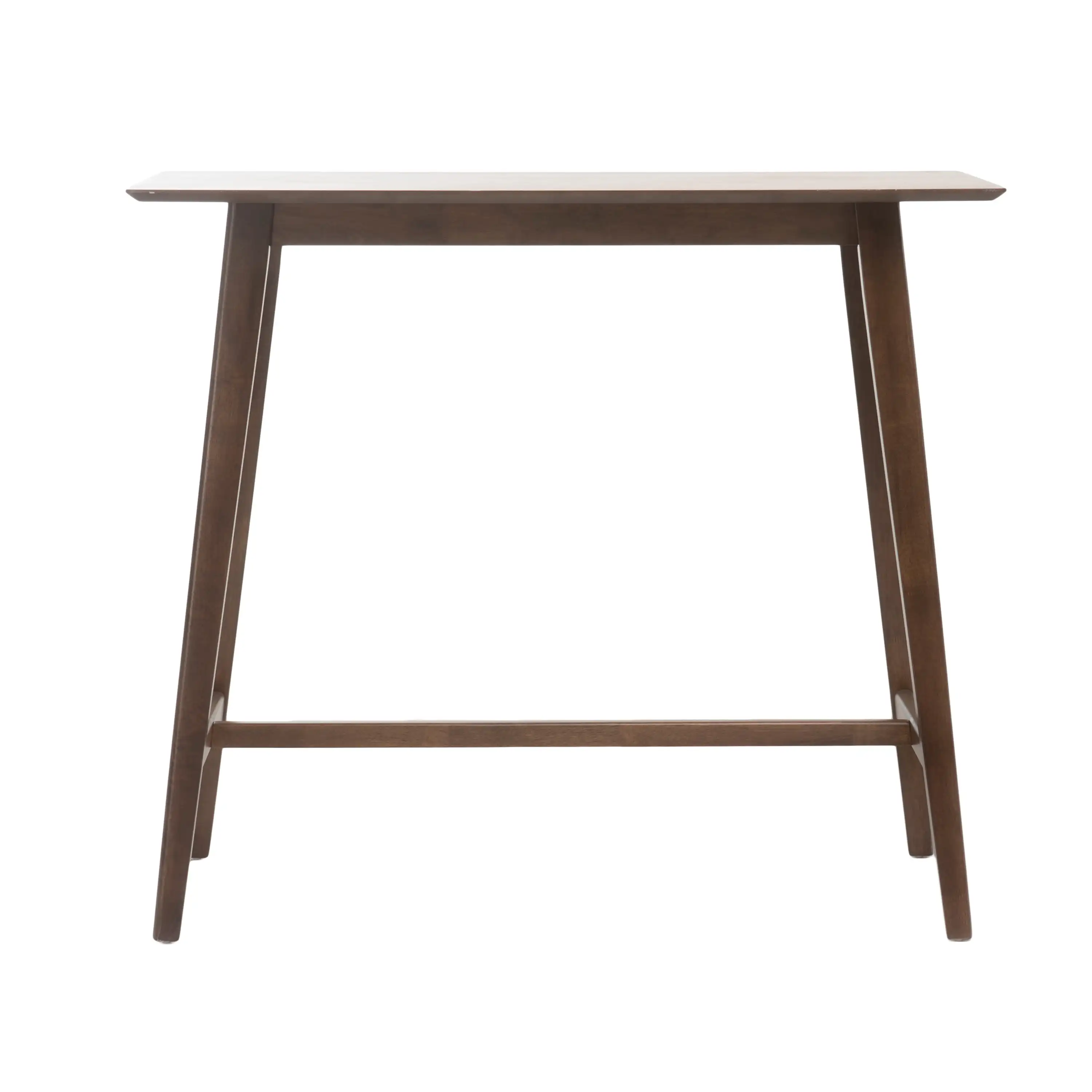 Walnut Finish Wood Bar Table Bistro Pub Cocktail Counter Table Kitchen Dining Table