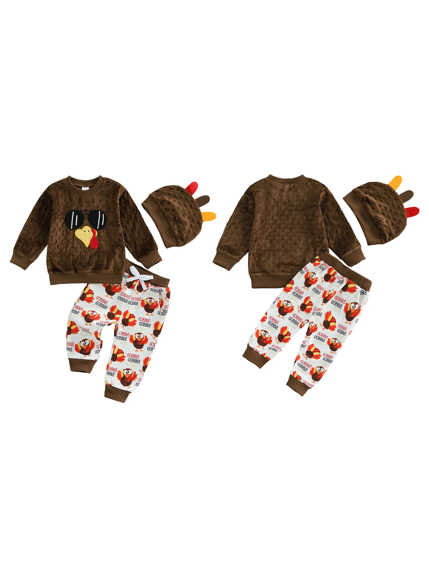 

Adorable Baby Girl Thanksgiving Outfits Long Sleeve Pumpkin Bodysuit Leggings Headband Set Infant Clothing