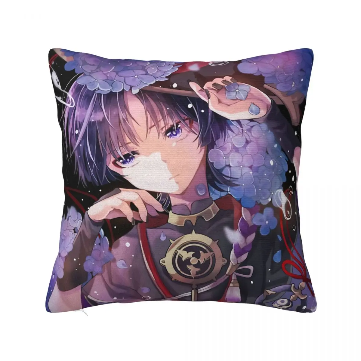 Scaramouche Throw Pillow Case Genshin Impact Game Backpack Coussin Covers DIY Printed Soft Sofa Decor