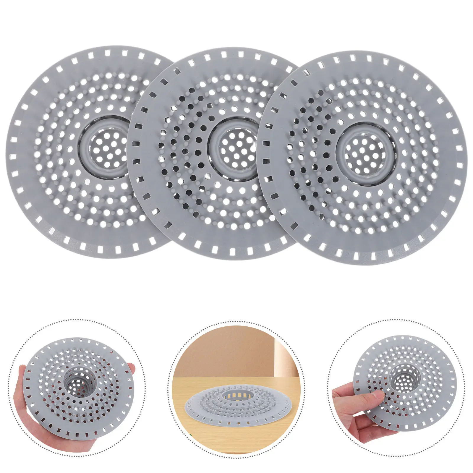

Heavy Duty Drain Covers Set for Home Bathroom Floor Grate Compatible with Most Showers Tub Trap Leak Resistant Design