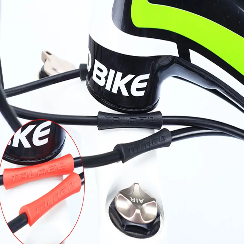 4pcs/lot New Ultralight Two Colors Line Pipe Sleeve Bicycle Cable Protector Shift Brake Rubber