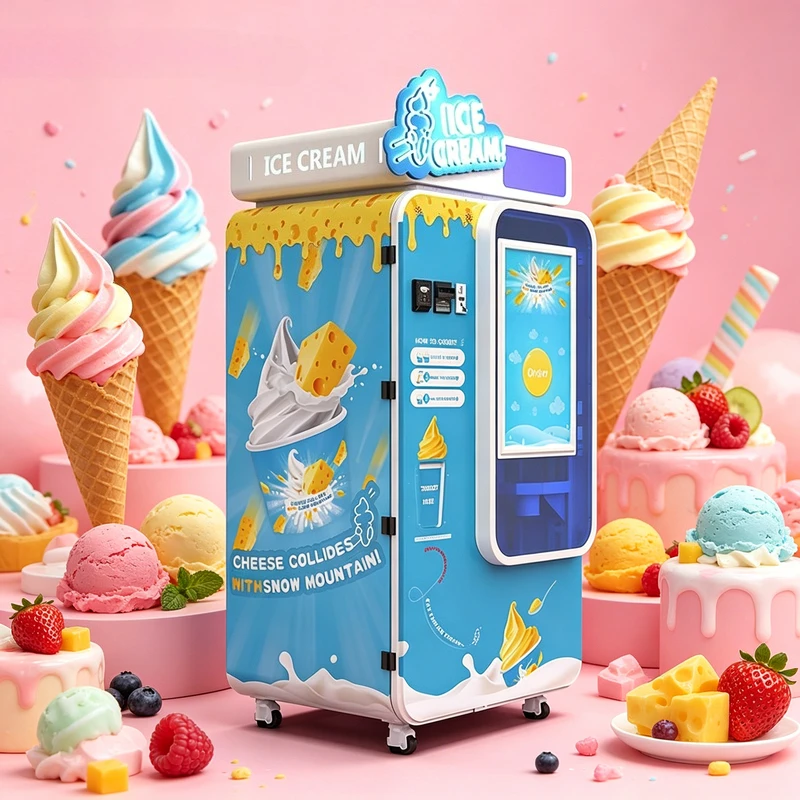 

Ice Cream Vending Machine Commercial Sale Smoothie Distributeur Automatique Food Snack Making Ice Cream Vending Machine