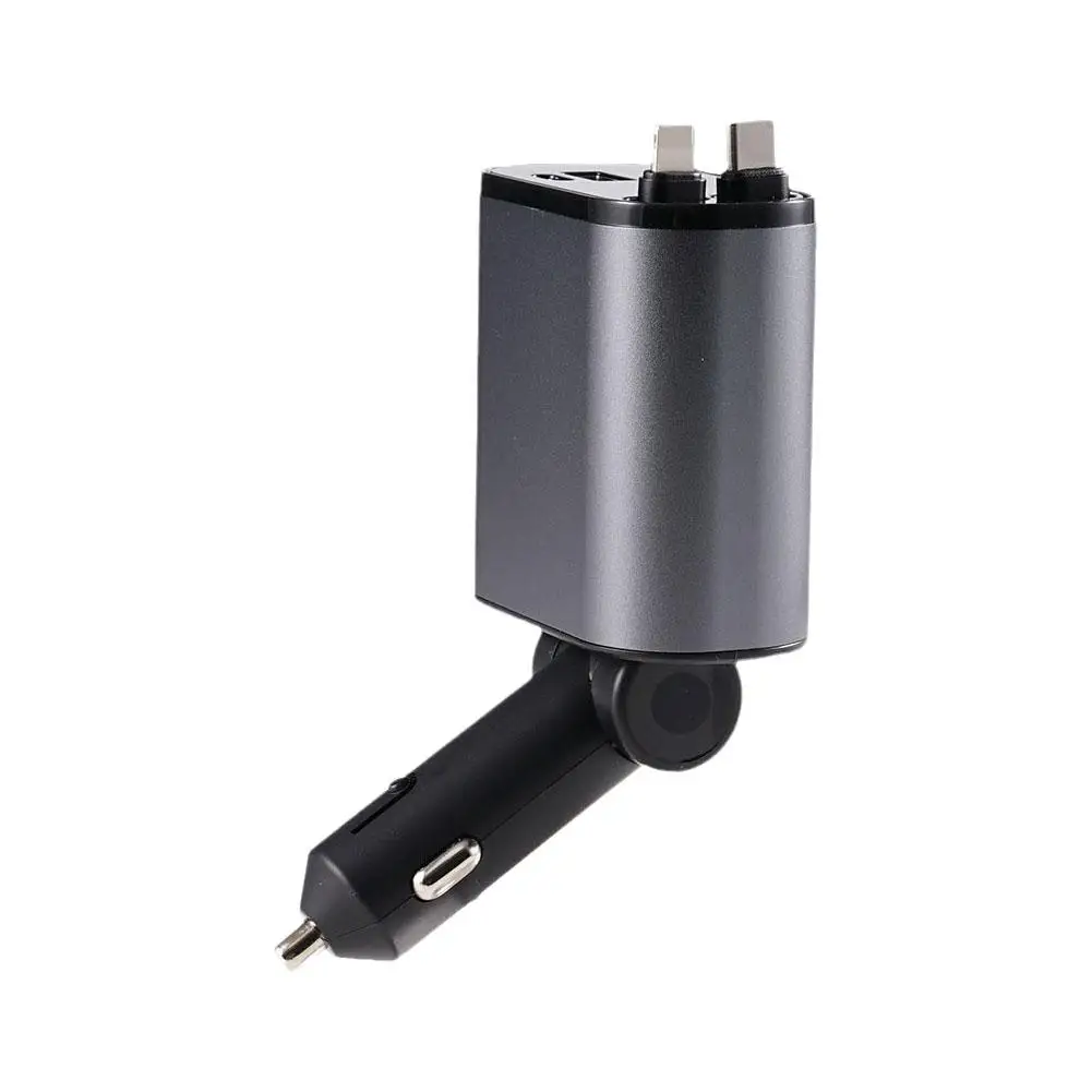 100w Retractable Car Charger USB Type C Cable Fast Cord Cigarette Auto Lighter Supplies Charging Adapter With Charged QC3.0 L0B5