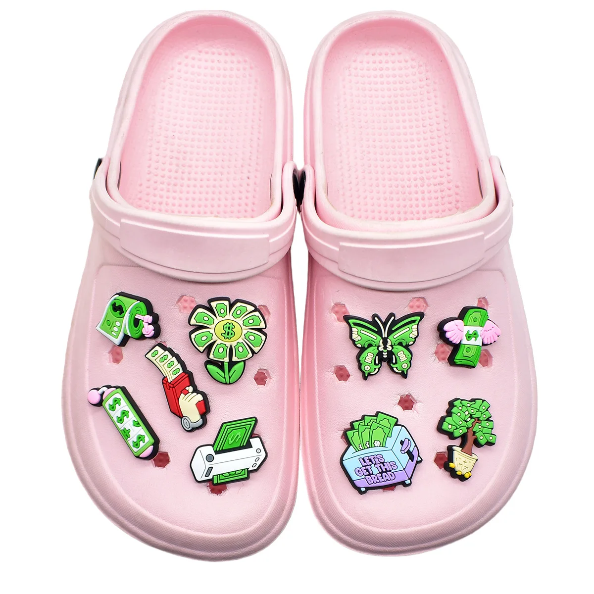 1-11 قطعة علامة الدولار المال ثراء طوال الليل الأحذية المختلطة السحر لتقوم بها بنفسك حذاء للحديقة تسد اكسسوارات صالح رجل امرأة X-mas تزيين #3