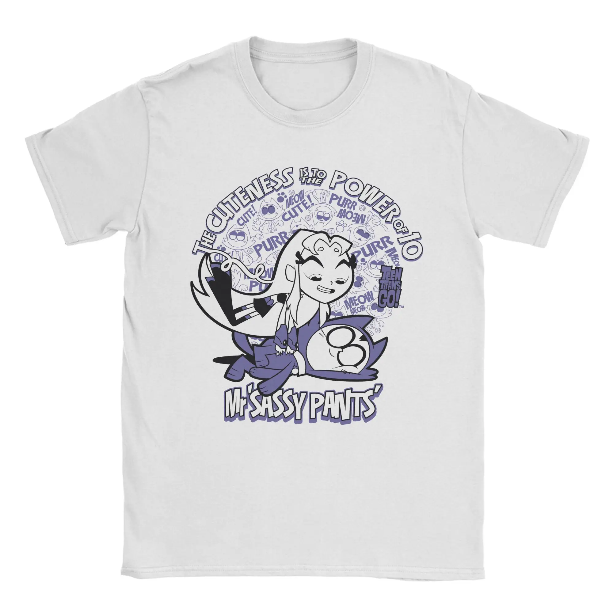 teen-titans-go-starfire-mr-sassy-pants-camiseta-masculina-de-algodao-camisas-vintage-gola-redonda-manga-curta