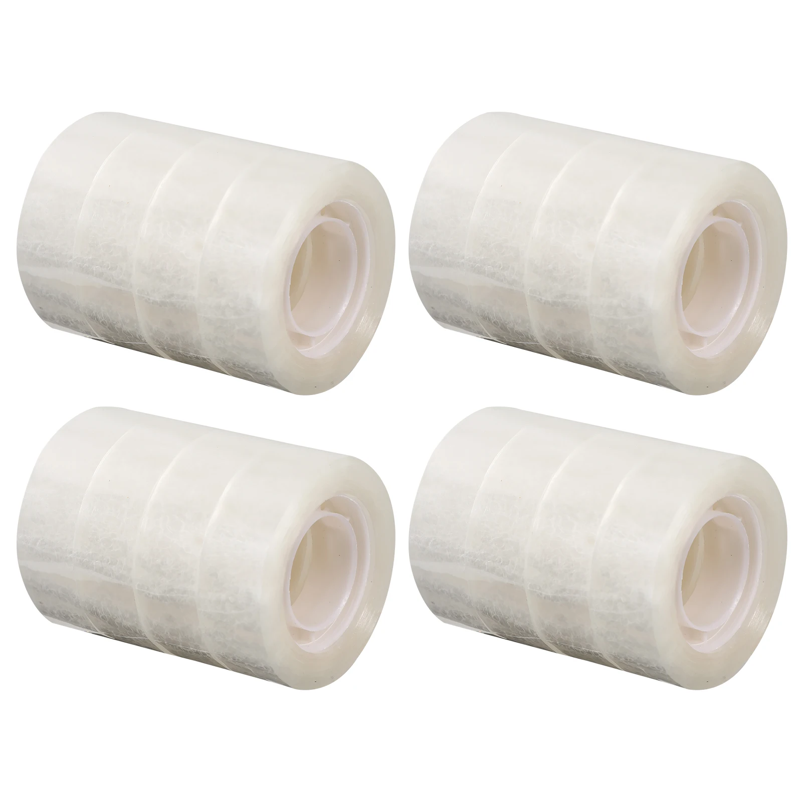 16 Pcs Stationery Tape Clear Transparent Premium Small Packing Adhesive Desk Office Use Sealing Rolls