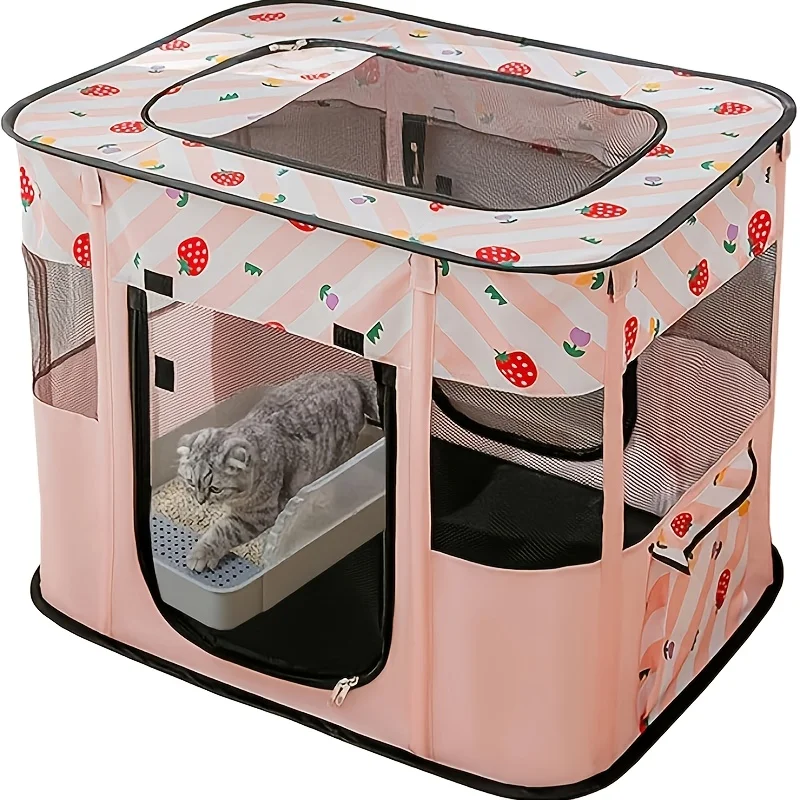 

Portable Pet Cat Playpen, Foldable Indoor Cat Cage, Dog Cage Tent, Dog House Playpen, Suitable for Cats, Rabbits, And Dogs for I