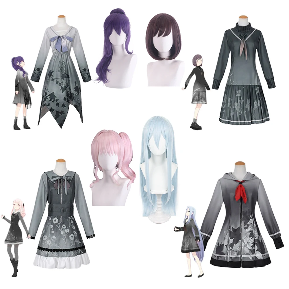 Yoisaki Kanade Cosplay Game 25-ji Nightcord Music Association Asahina Mafuyu Cosplay Costume Wig Stage Uniforms for Girls Women