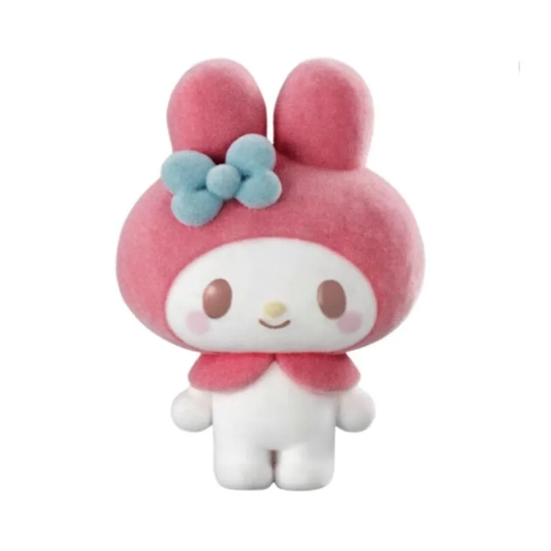 MINISO Sanrio Kuromi Hello Kitty My Melody Blind Box Seria Dobrych Przyjaciół Kawaii Śliczna Lalka z Flokowanej Tkaniny Pudełko Prezentowe Kreskówka Urocza