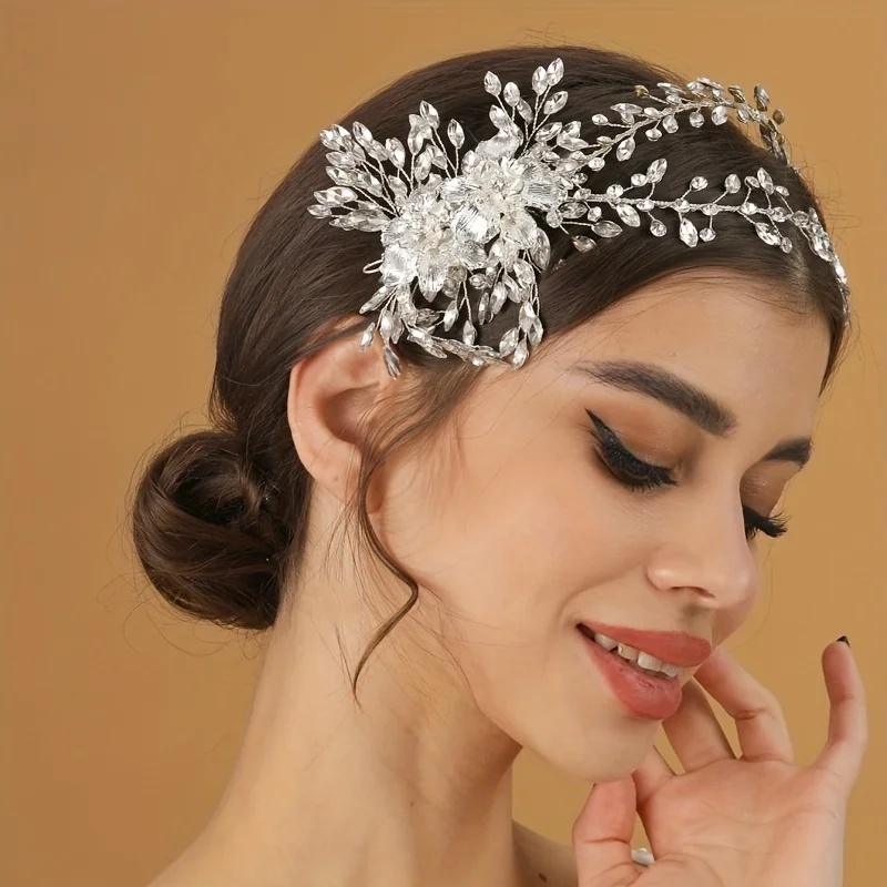 Strass cristal bandeau diadème pour femmes fête mariage bandeau bandeau mariée mariage cheveux accessoires bijoux bandeau