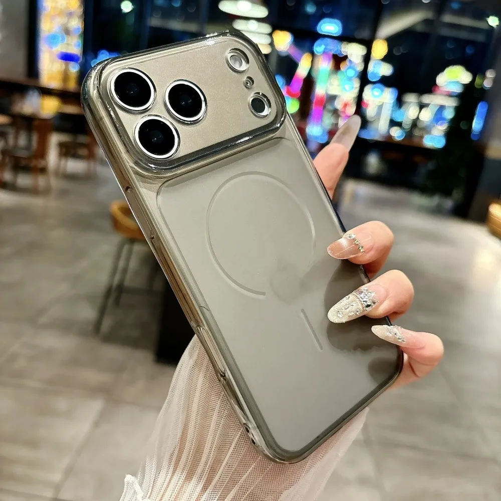 Premium Transparente Haptik-Schutzhülle für iPhone 18 17 16 15 14 13 12 Pro Max Klare Abdeckung mit Weitwinkel-Sichtfenster Schlankes Weiches Design – Detail 4