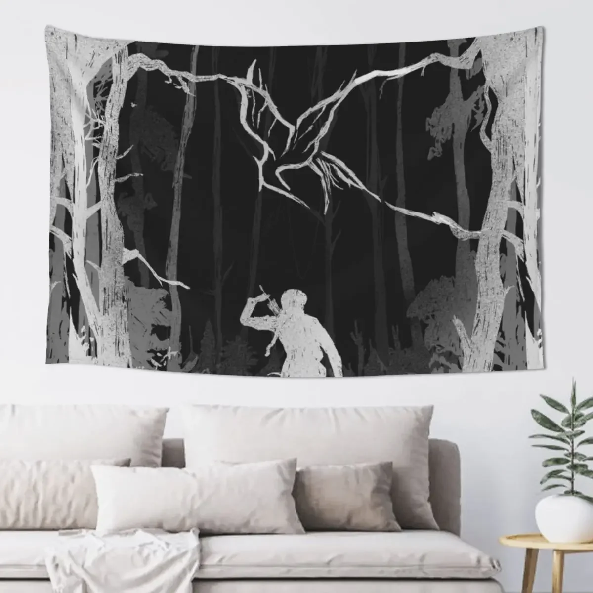 Hunger Games Woods - Matte Black Tapestry Bedroom Deco Luxury Living Room Decoration Tapestry