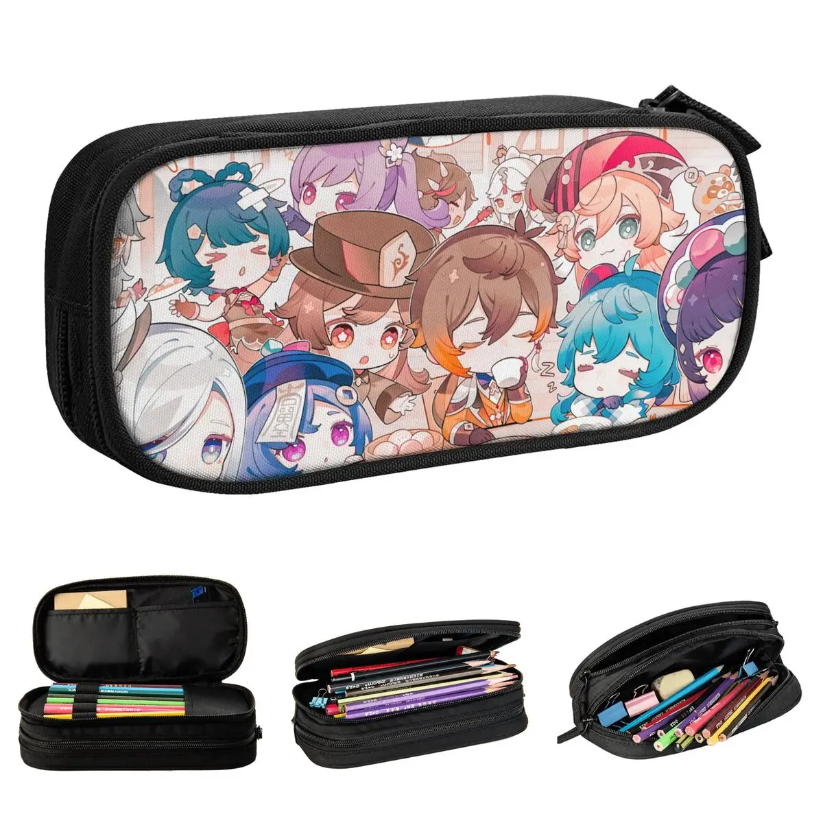 

Genshin Impact пенал аниме Hutao Xingqiu пенал ручка для девочек и мальчиков большая емкость пеналы офисные подарки канцелярские принадлежности