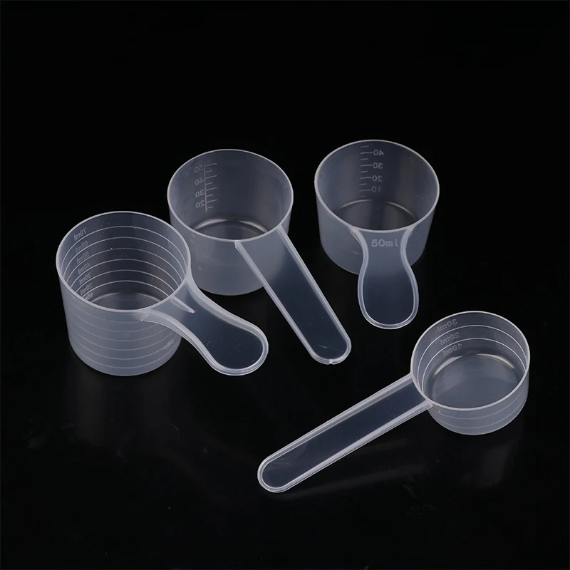 Multi Specification Milk Powder Spoon 10Pcs Transparent Plastic ML Graduated Measuring Scoop For Kitchen Baking Daily Use