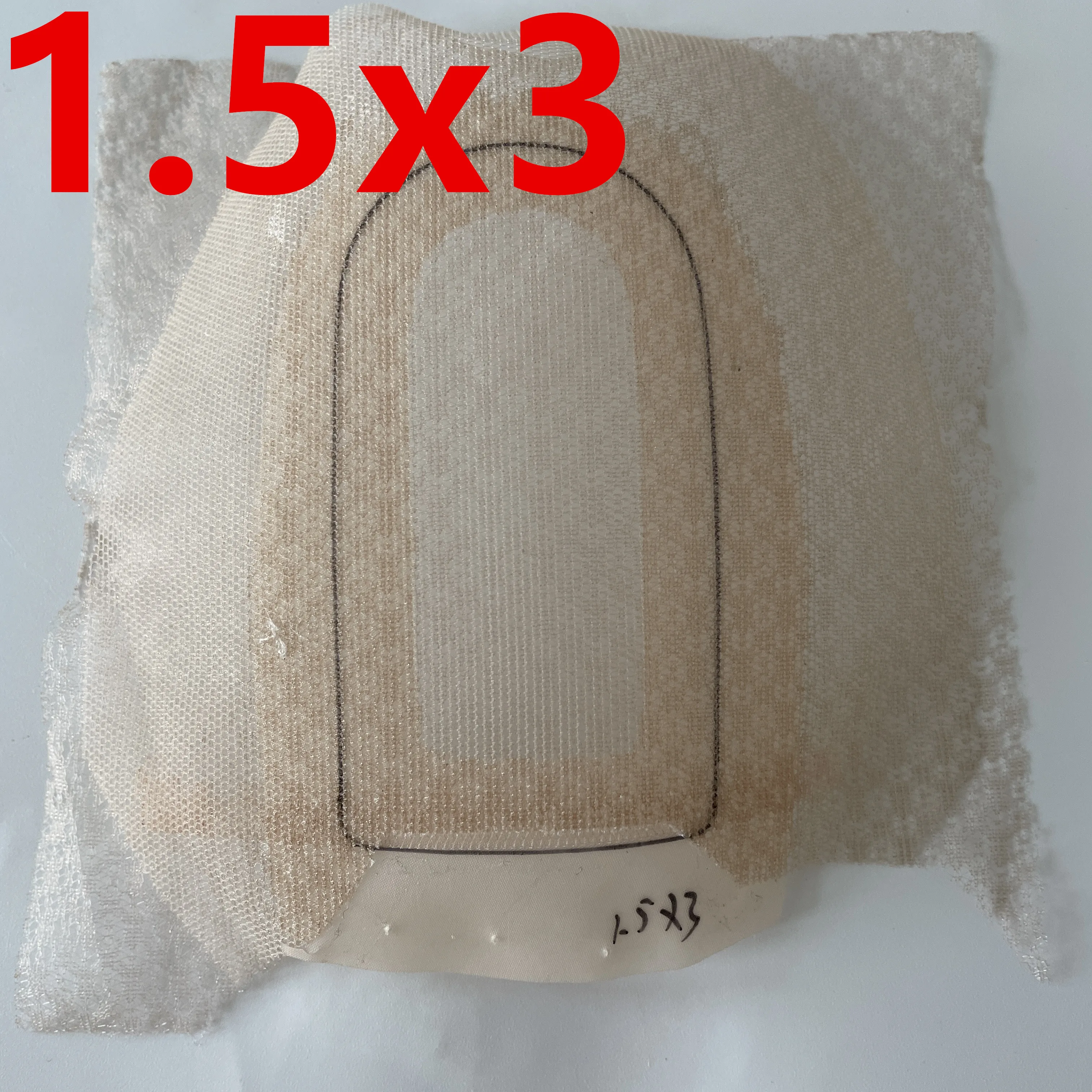 Double Layers Pu Skin Lace Net Base Material for Toupee Topper Wigs Making