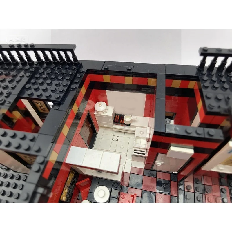 2174 elementy MOC Chińska Restauracja Złoty Model Klocki Konstrukcyjne Architektura Prezent Świąteczny DIY Kreatywna Zabawka Klocki Urodzinowy Prezent dla Dzieci