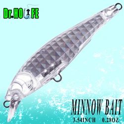 Dr.Holife 10PCS Unpainted Minnow Blanks 9CM 7.8G Artificial Wobbler Hard Bait Fishing Lure Floating Minnow Body With Foil Inside