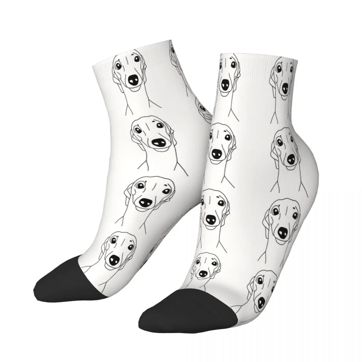 Italian Head Geryhound Greyhounds Dog Ankle Socks Male Mens Women Autumn Stockings Hip Hop