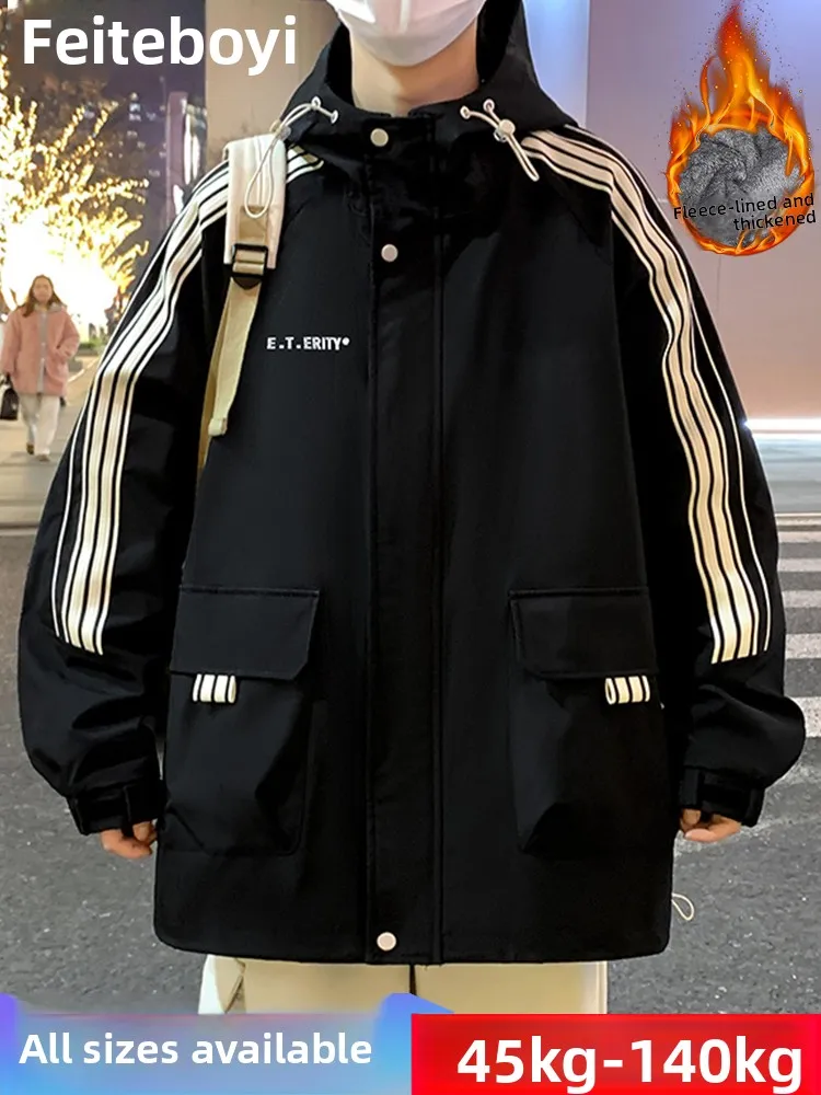 

Утепленная зимняя куртка для мужчин: ветрозащитная, водонепроницаемая, теплая рабочая одежда свободного кроя, большие размеры, мужское пальто