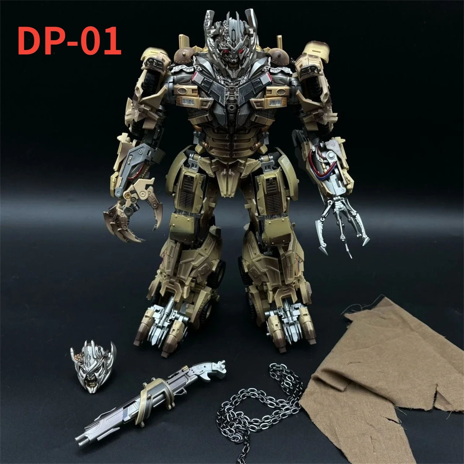 Transformacja DP01 DP-01 Zbiornik oleju Samochód Stop Powiększony Pustynna Wojna Uszkodzenia Edycja 35CM Autobot Figurka Zabawki Prezenty W MAGAZYNIE