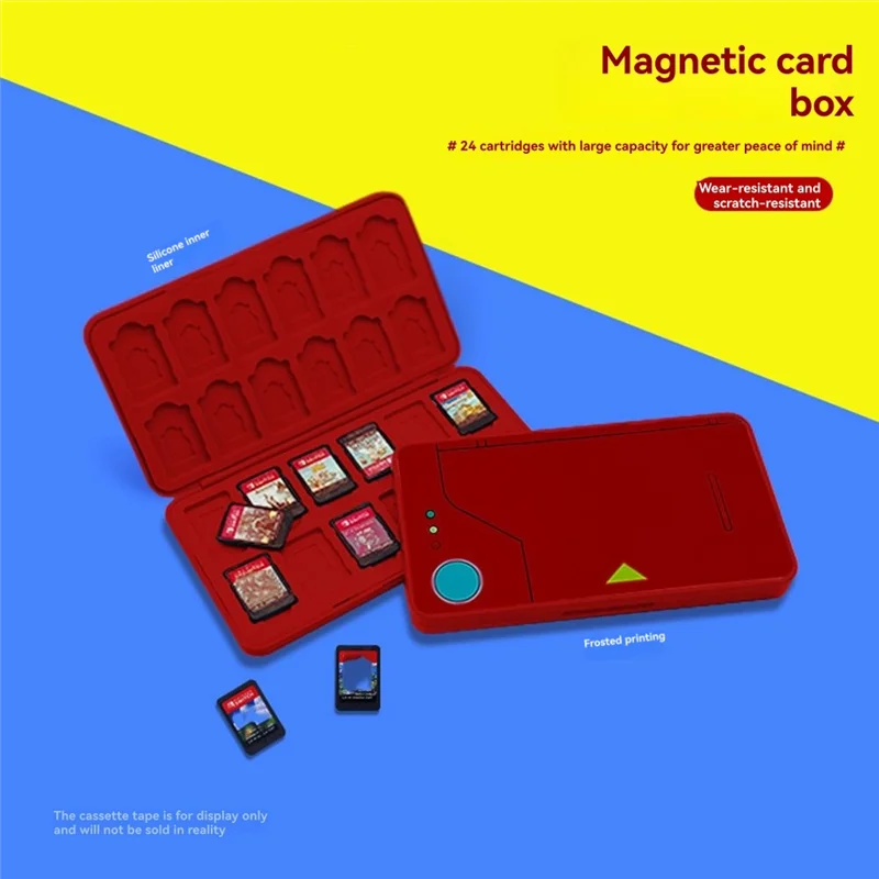 【NECESSITY】Protective 3D Pattern Hard Shell 24 In 1 Game Card Case Holder Storage Box For Nintendo Switch Lite OLED