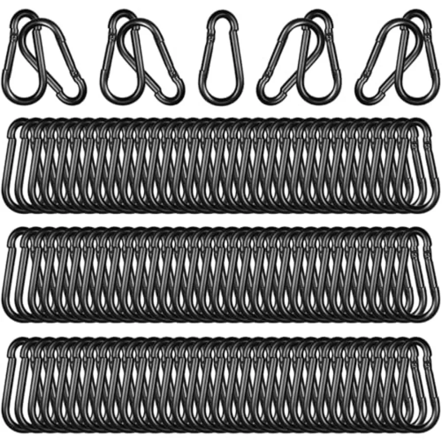 

Набор из 50 карабинов M8, сверхмощные пружинные защелкивающиеся крюки 3 дюйма, оцинкованная сталь, быстросъемные безопасные соединительные звенья, пружинные карабины