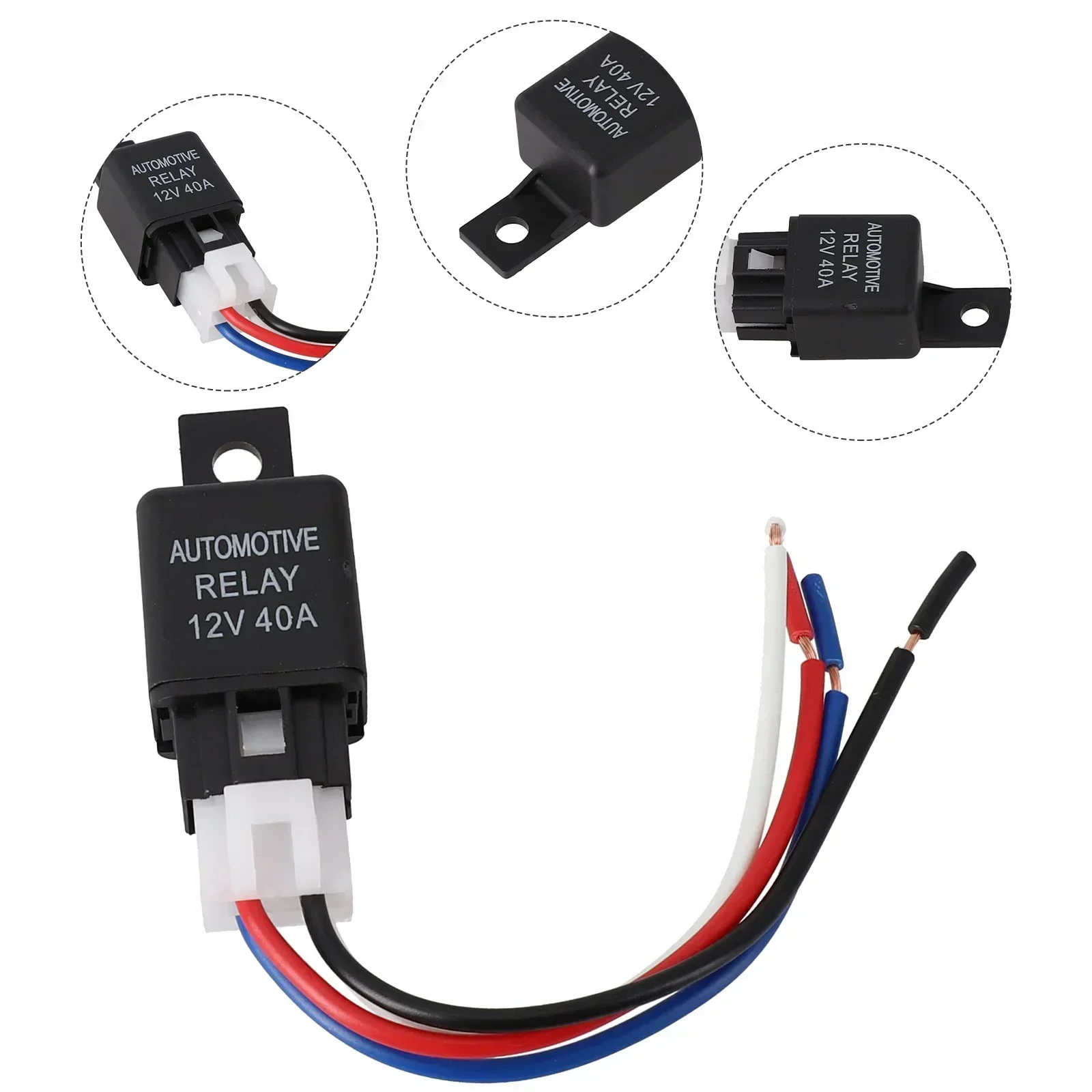 Car Relay 12V 40A Car Automotive 4 Pin SPST Alarm Relay For Strobe Lights Fog Lights Car Alarms SPST contact type Accessories