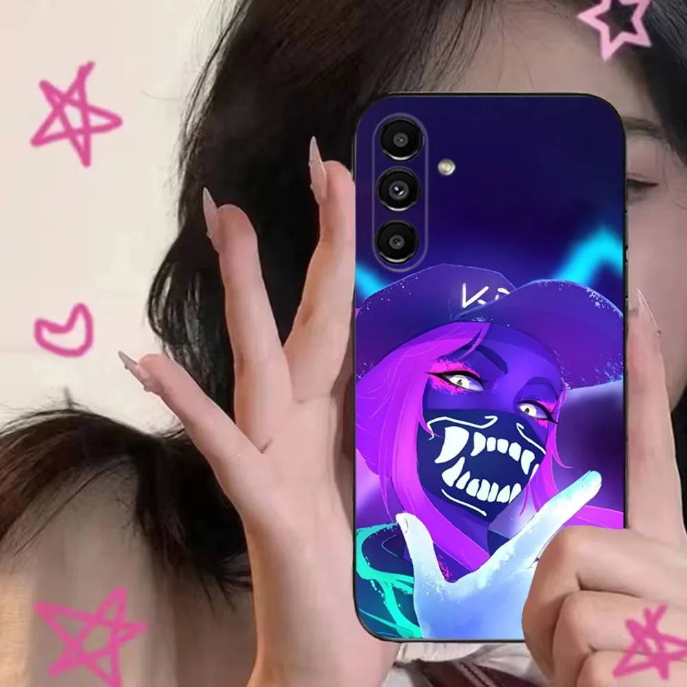 L-LOL KDA Akali Phone Case For Samsung S24,S21,S22,S23,S30,Ultra,S20,Plus,Fe,Lite,Note,10,9,5G Black Soft Cover