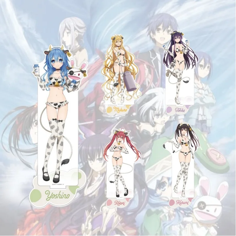 Акриловая фигурка-подставка с персонажами аниме DATE A LIVE V: Мукуро/Тоха/Котори/Ёшино/Куруми, косплей-подставка, брелок, подарок