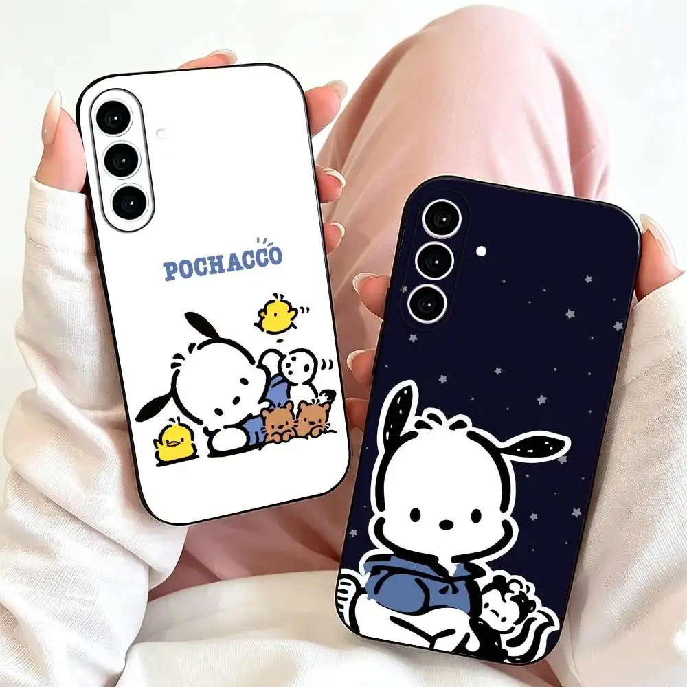 Cute Cartoon T-Pochacco-o  Phone Case For Samsung Galaxy A73,A72,A71,A70,A53,A52,A51,Soft Silicone Black Cover