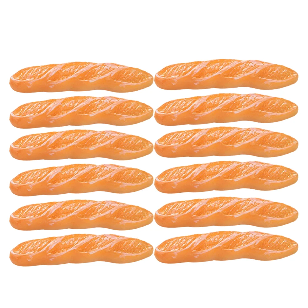 12 Pcs Simulation Realistic Resin Craft Mini Bread Decor House Toy Decoration Miniature Breakfast Props