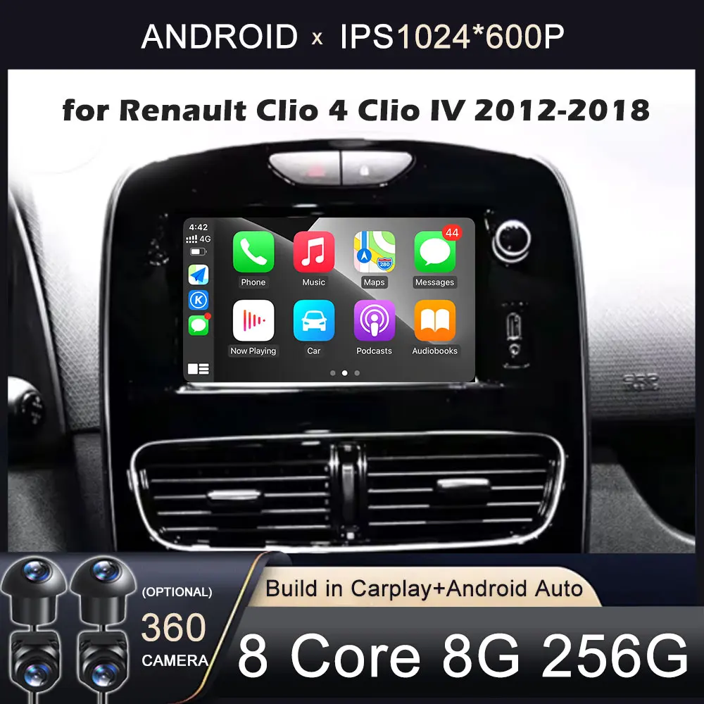 7inch for Renault Clio 4 Clio IV 2012 - 2015 Android 16 Wireless Carplay Car Radio GPS Navi DSP Stereo Bluetooth WiFi DSP Stereo