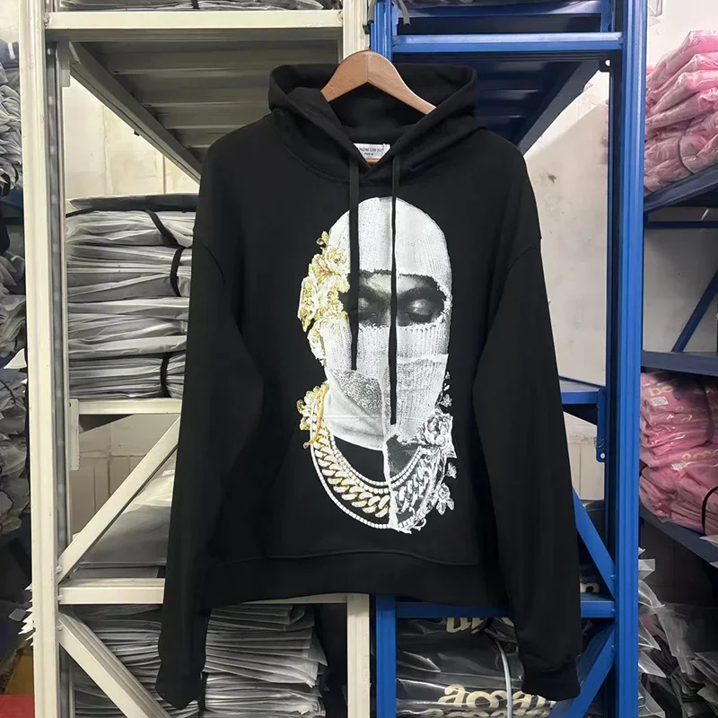 Fashion Street IH NOM UH NIT Hoodies Autumn And Winter New Chaopai Masked Men Printing Casual Men Woman Sweatshirts