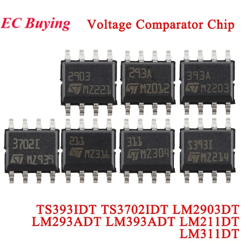 10Pcs/5pcs TS3702IDT 3702I 3702 TS393IDT S393I LM2903DT 2903 LM293ADT 293A LM393ADT 393A LM211DT 211 LM311DT 311 Comparator Chip