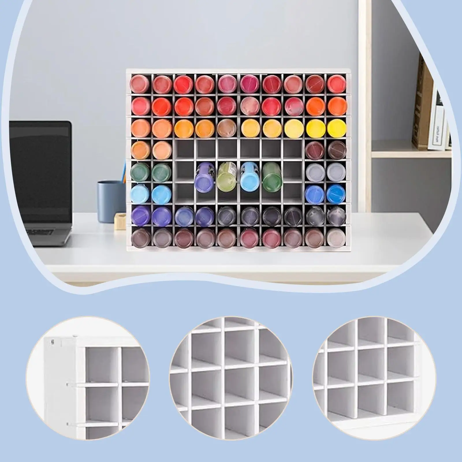 Craft Paint Storage Organizer, Large Capacity DIY Craft Paint Storage Holder, Pigment Shelf Paint Bottle Storage Rack