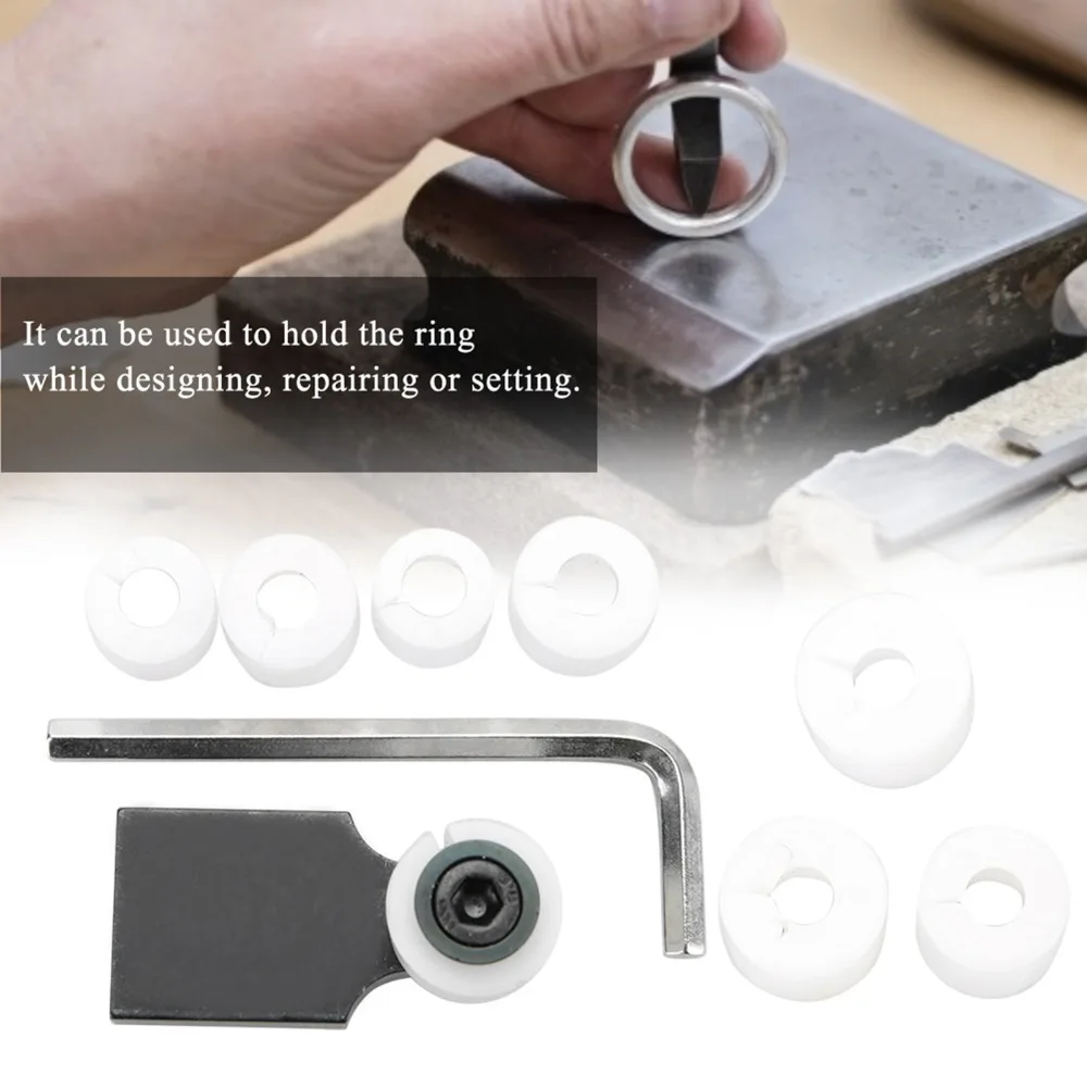 Profissional 7 pçs micro-conjunto de jóias anel ferramenta preto diamante pedra configuração ferramenta jóias fazendo equipamentos diy artesanato