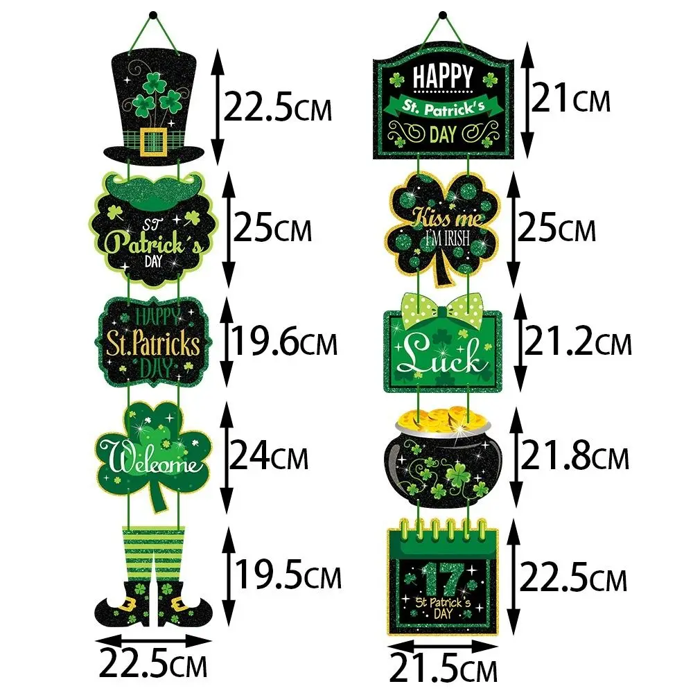 Paper St. Patricks Day Door Pendant Blessing Festive Irish Day Wall Hanging Banner Handmade Happy St. Patricks Day