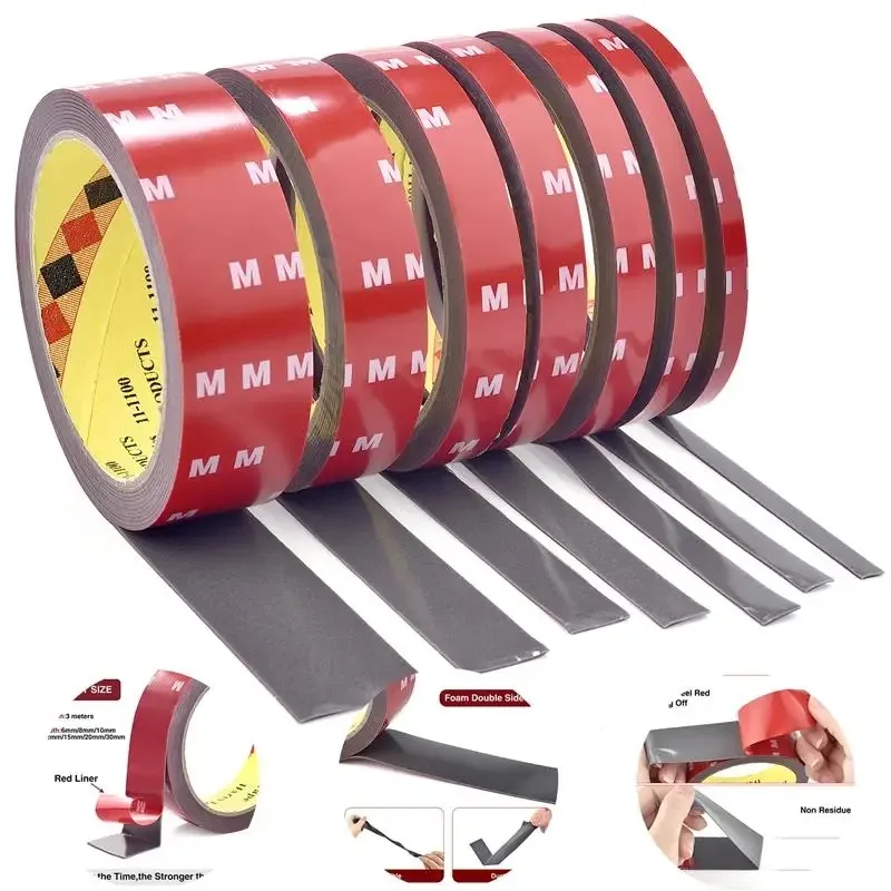 

Automotive Strong Permanent Double sided Tape Acrylic Foam Adhesive Waterproof High Temperature Sticker For Car Indoor Decor