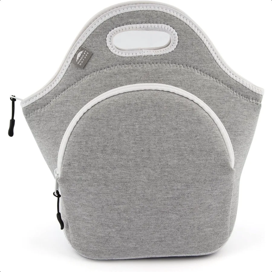 

Insulated Large Neoprene Lunch Bag For Women Men Extra Pocket 5 mm Insulation 13.5 Big Washable Soft Designer Cotton Best YKK Z