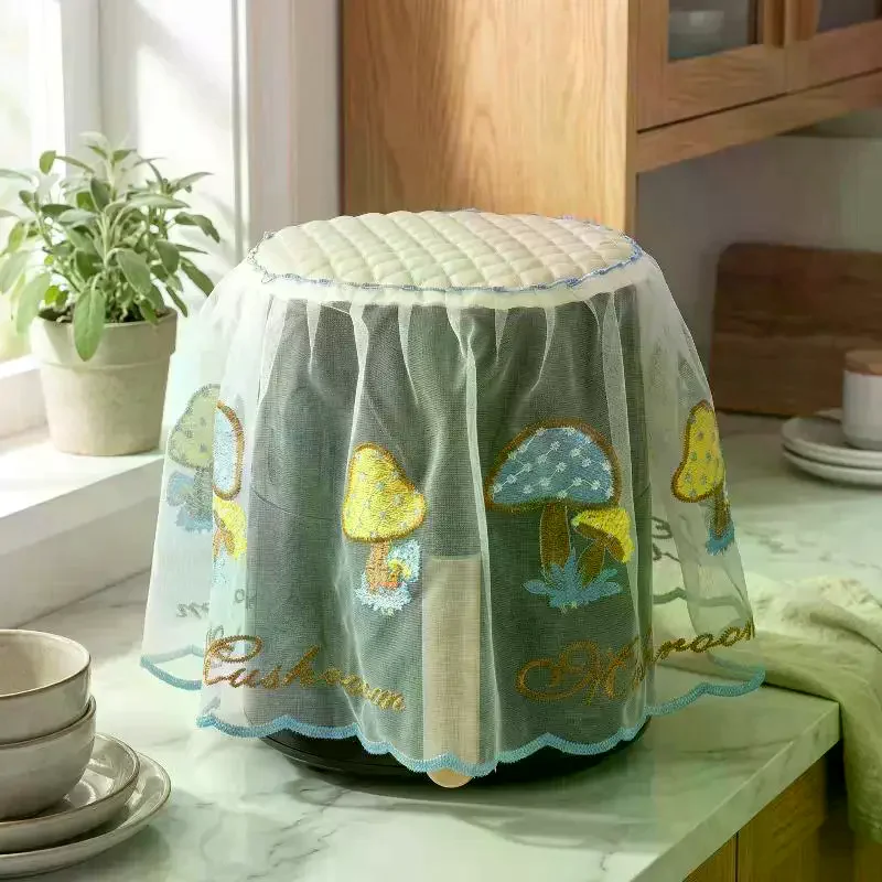 Universal Air Fryer Dust Cover Electric Rice Pot Dust Cover Lace Fabric Cover For Laundry Kitchen Appliances Dust Cover view 6