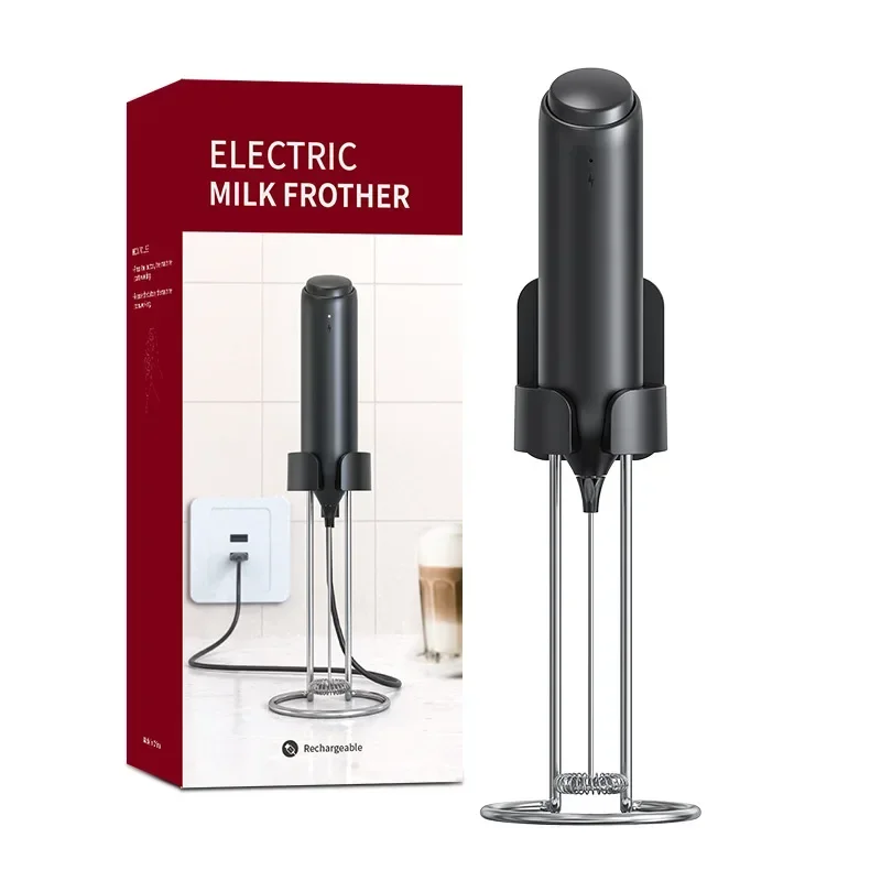 USB Rechargeable Electric Milk Frother Whisk Egg Beater Handheld Coffee Blender Wireless Milk Shaker Mixer Foamer Food Blender