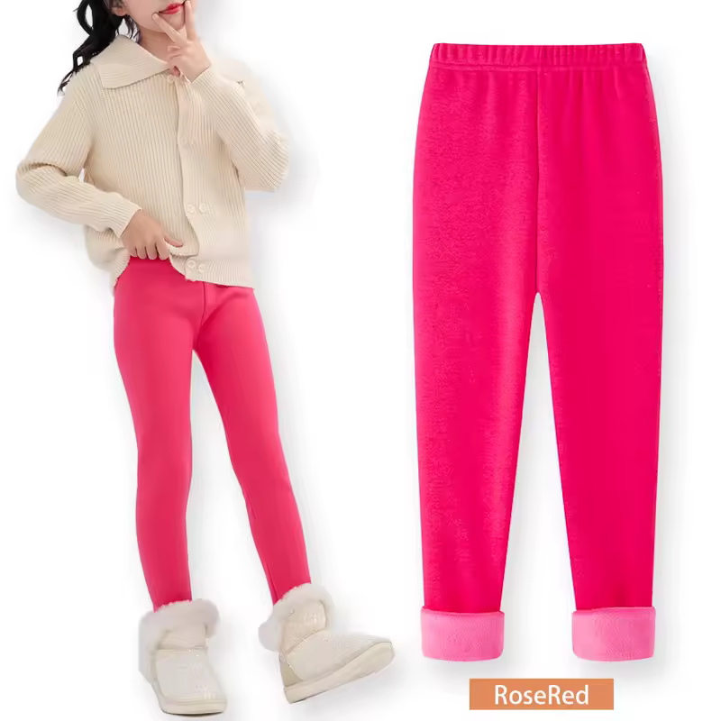 SheeCute Girls Winter Warm Pants Kids Fleece Lined Leggings for 3-11 Years SCW7101 - Image 9