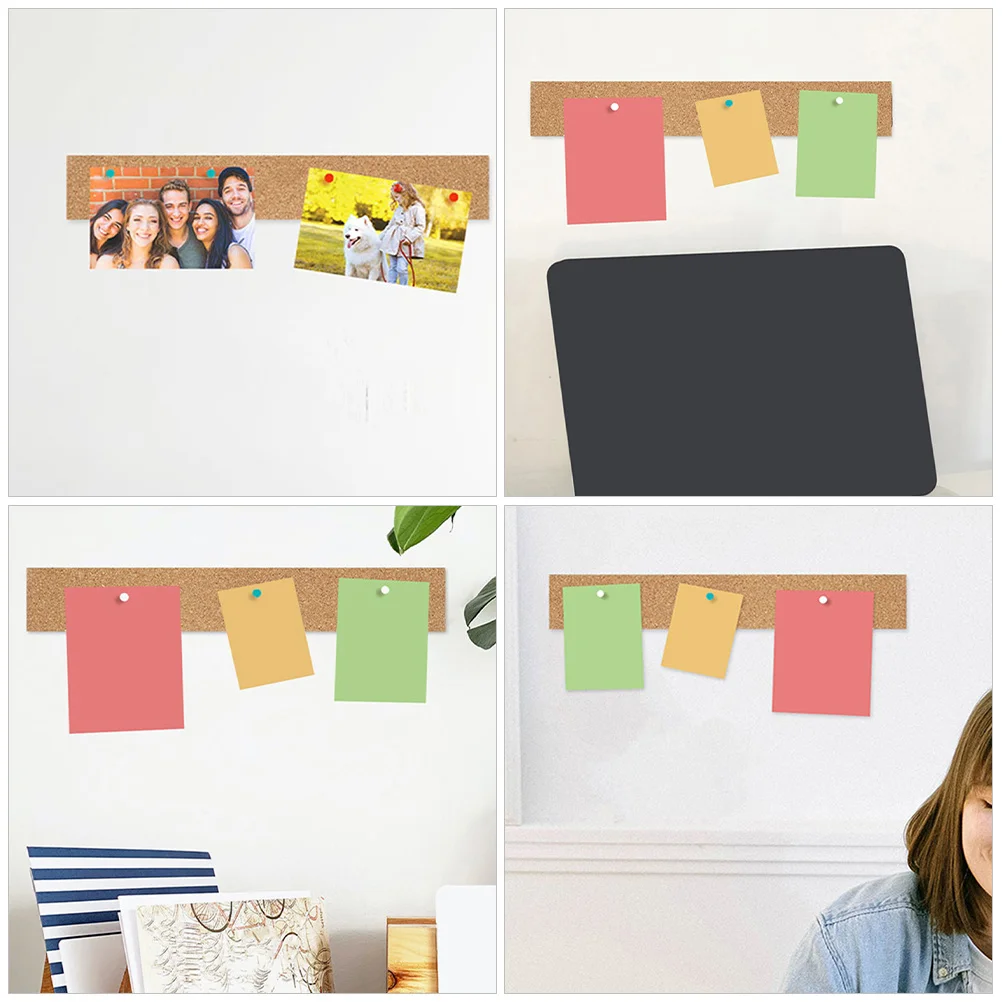 6 قطعة شرائط الفلين ذاتية اللصق بلاط الحائط بدون إطار للوحة الرسائل إعلان المكتب ديكور #2