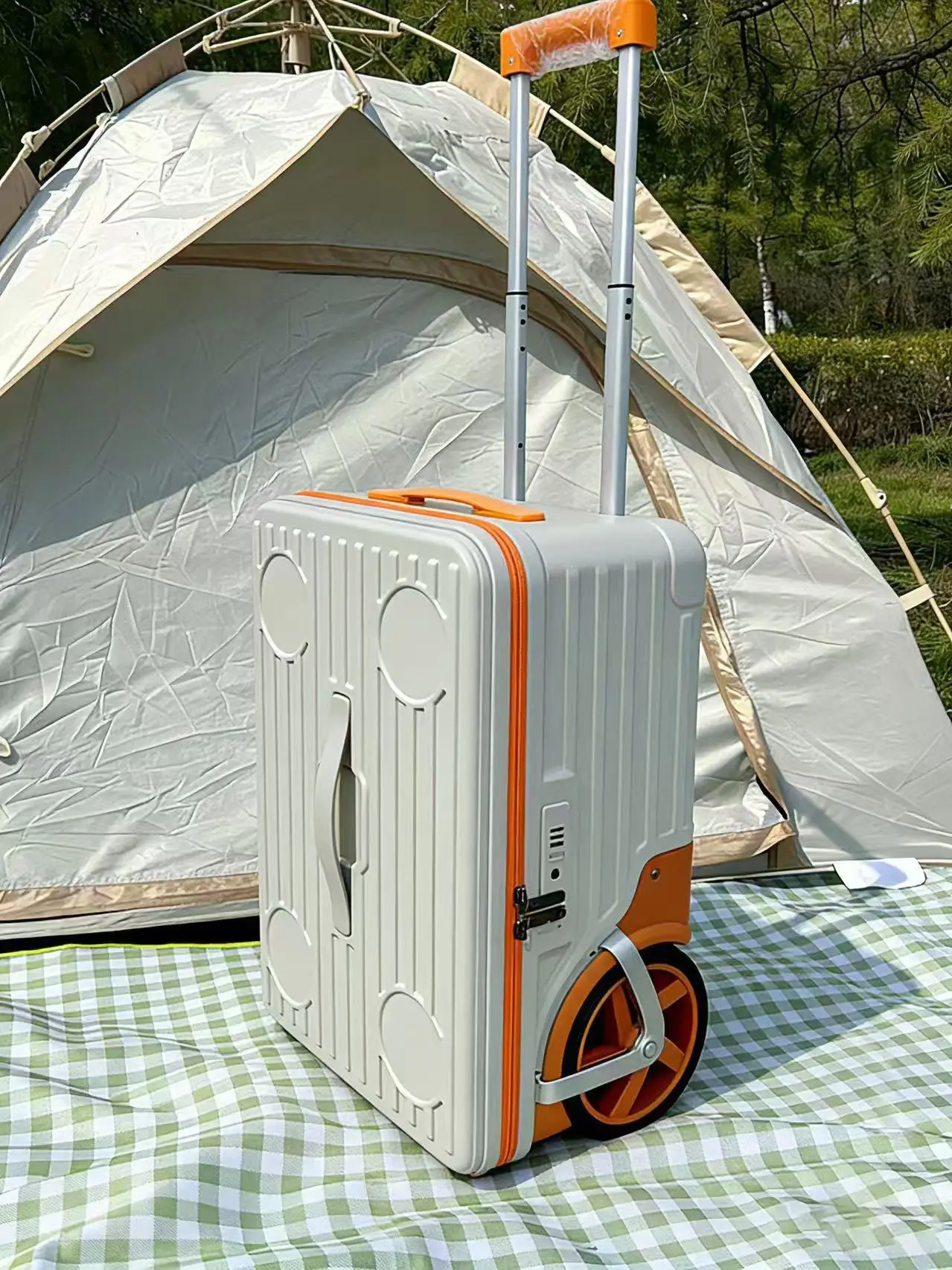 

24-дюймовый чемодан с боковым открытием и большими колесами, 20-дюймовый ручной чемодан, вместительный дорожный чемодан для кемпинга