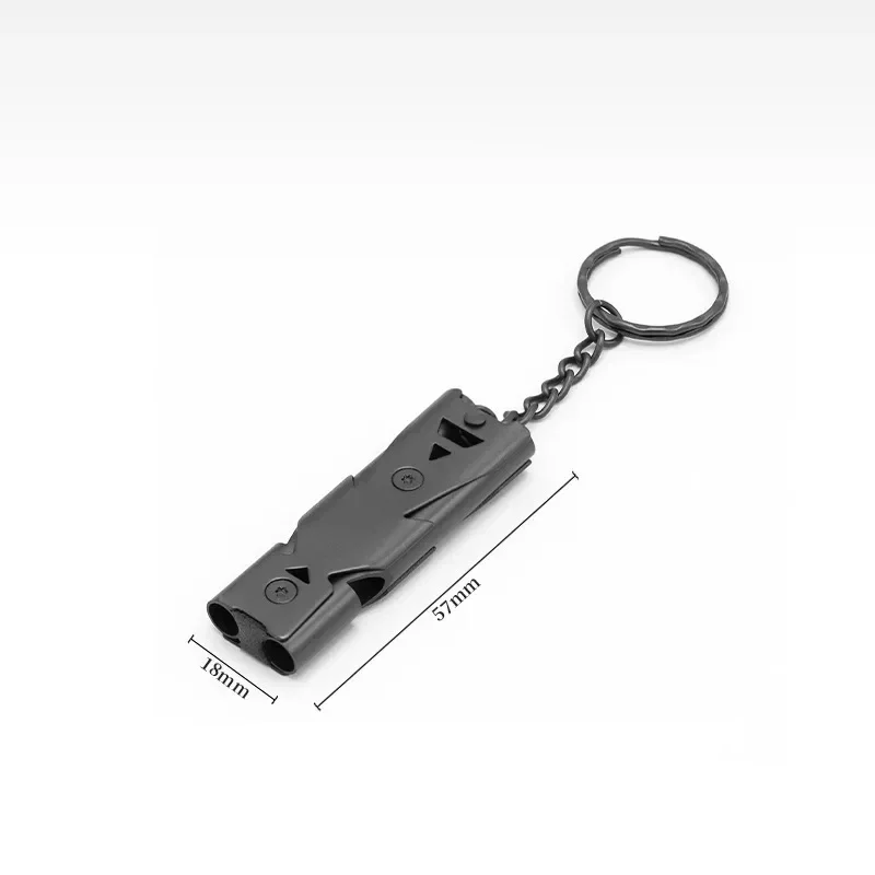 150DB Doppio Tubo Ad Alta Frequenza Ad Alta Sopravvivenza Decibel Fischio Acciaio Esterno Metallo Salvataggio Survie Accessori Trekking Strumento Viaggi
