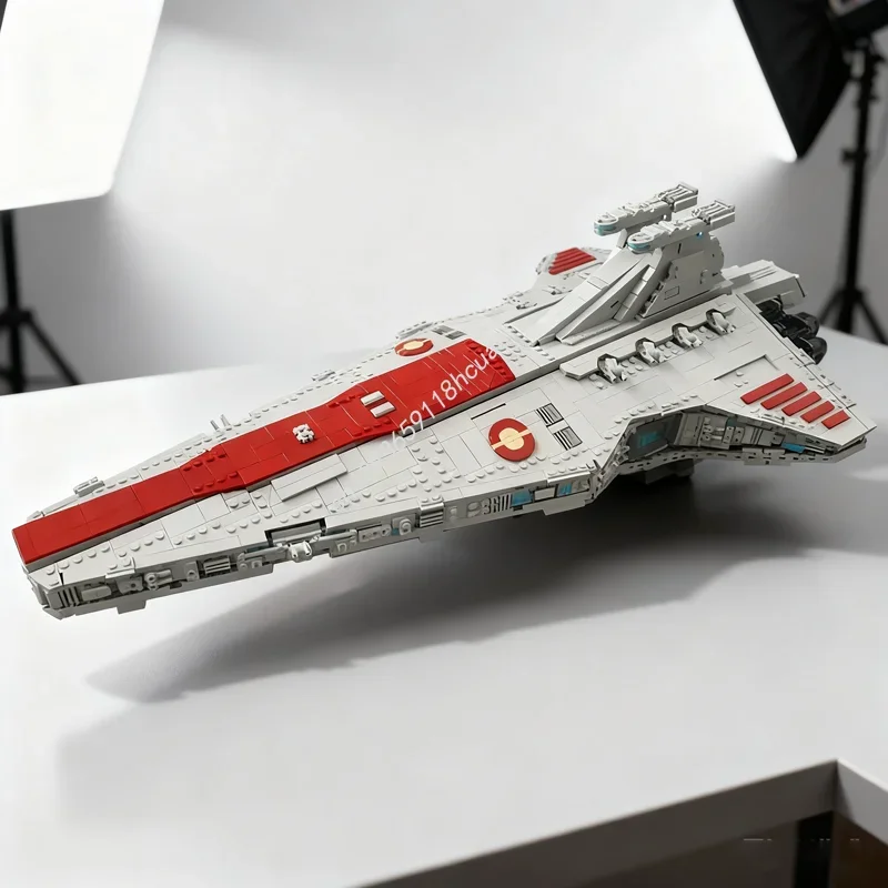 

3818 деталей MOC: Конструктор-модель эсминца класса Venator с полным интерьером, рождественский подарок, развивающая игрушка-конструктор, идея для самостоятельной сборки, обучающие кирпичики