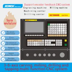 XCMCU XC1000D 3/4/5/6 Axis USB CNC Control System FANUC G-code Support Offline Milling Boring Tapping Drilling Feeding