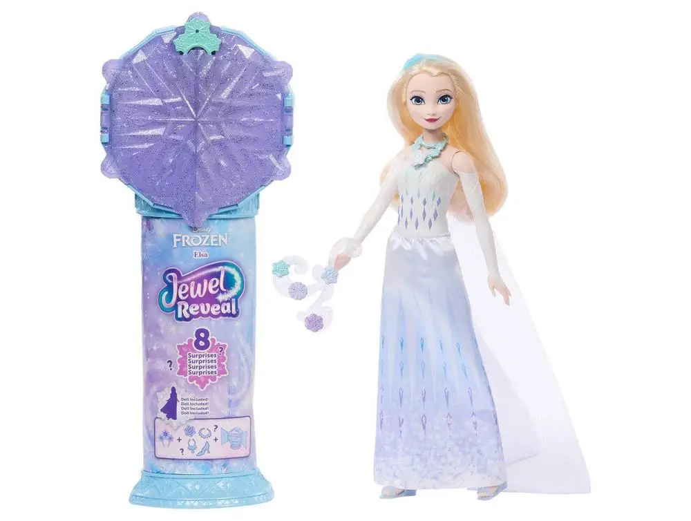 ディズニー-アナと雪の女王-ジュエル・リビール-エルサ人形