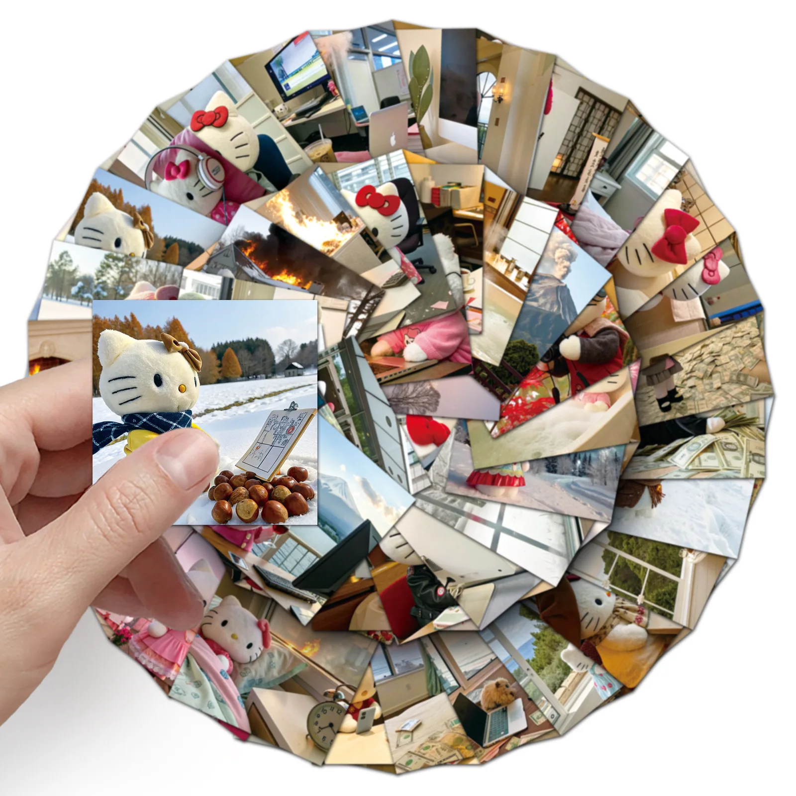 54 個かわいいハローキティ落書きステッカーサンリオ漫画ステッカー余暇時間装飾ラップトップ電話ギター車バイクデカールギフト